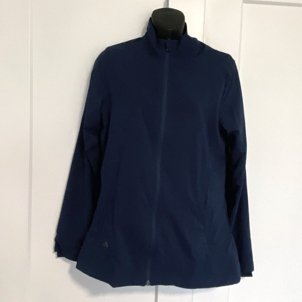 Adidas Blue Windbreaker Lightweight Spring Fall Jacket Women's Size Small